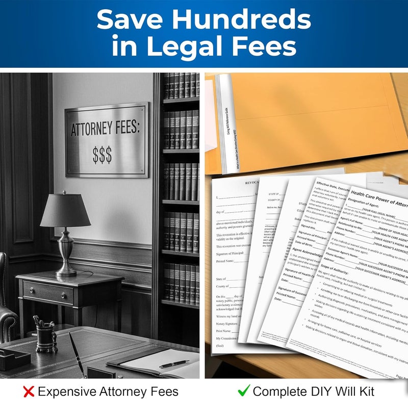 Zastic Complete Estate Planning Kit & Will Planner – Last Will and Testament, Living Will, Durable Power of Attorney, and Health Care Power of Attorney – Do It Yourself Legal Will and Testament Kit - Image 5